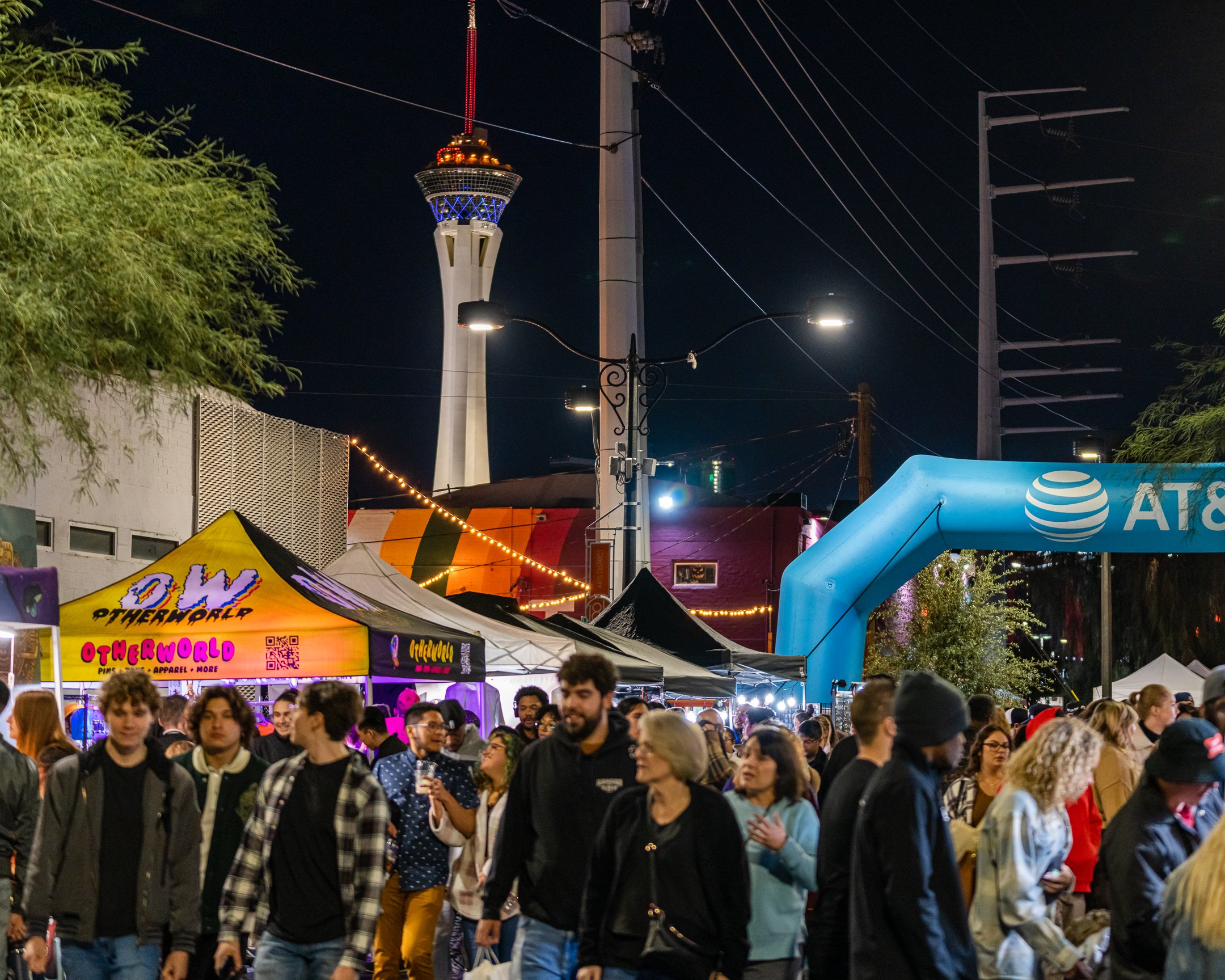 Creative display at art vendor booth