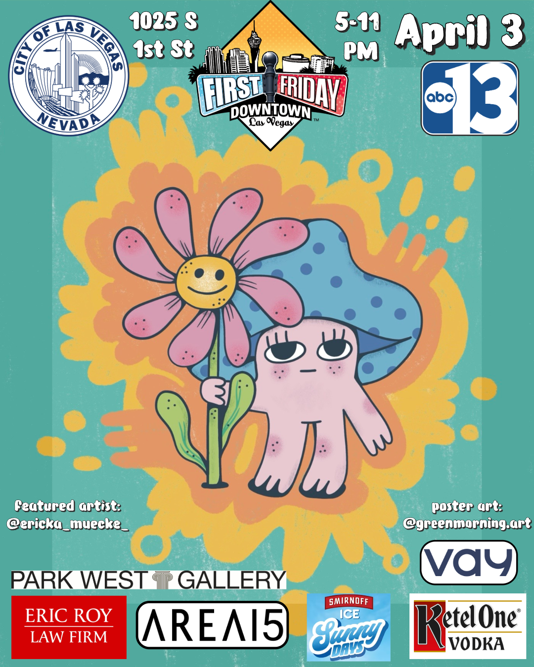 April 2026 First Friday event poster