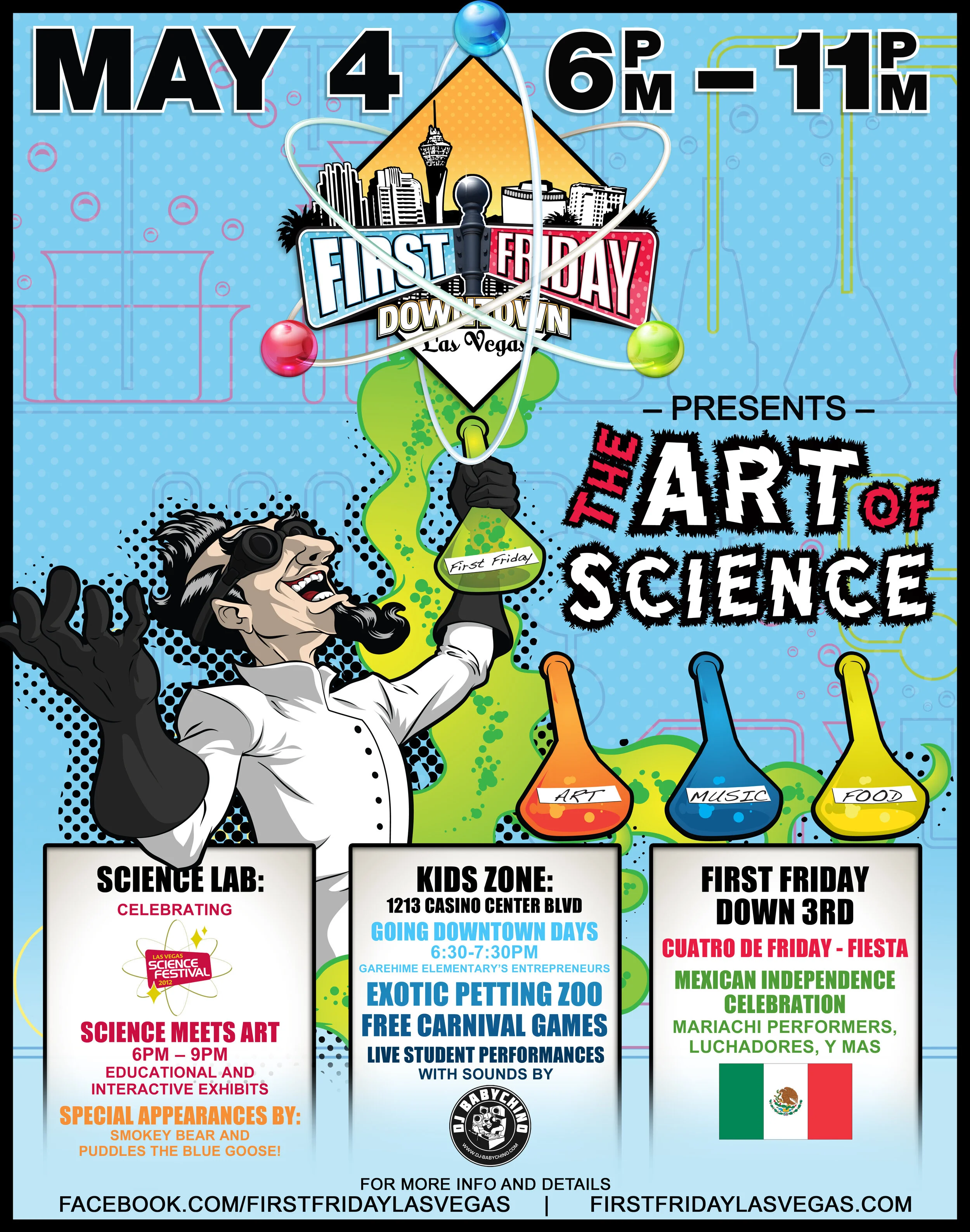 First Friday poster — May theme