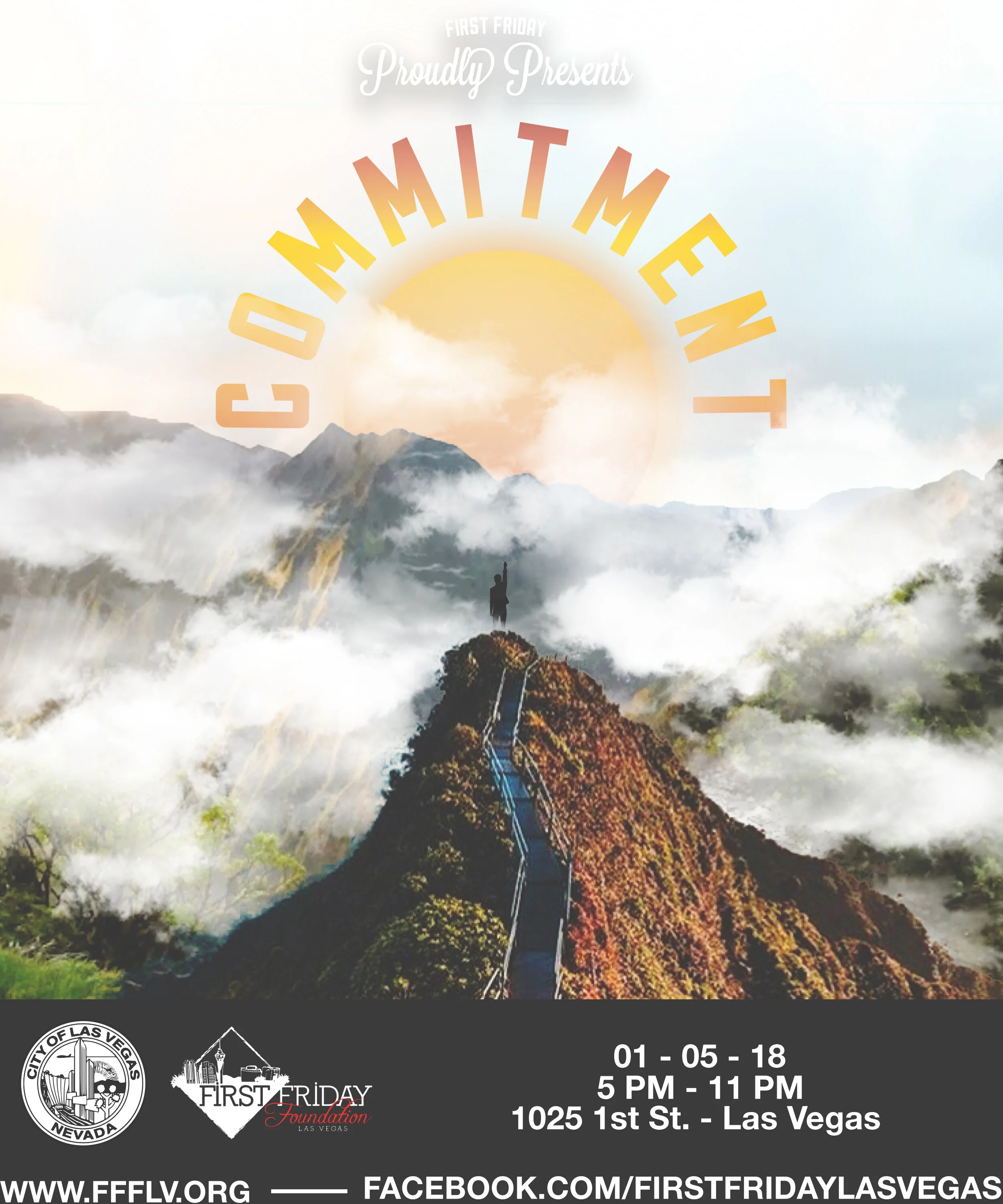 First Friday poster — Commitment, January 2018